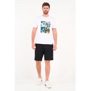 Pantaloni scurti din amestec de bumbac cu snur