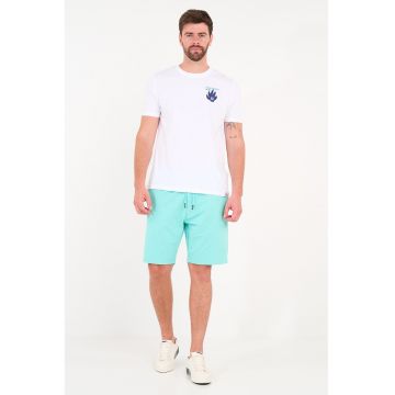 Pantaloni scurti din amestec de bumbac cu snur
