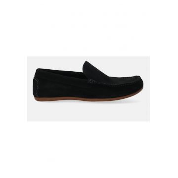 Pantofi loafer de piele intoarsa