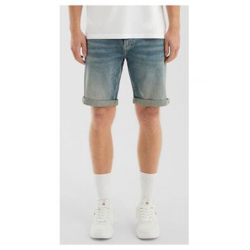 Q/S by s.Oliver Pantaloni scurti de blug barbati - John cu talie medie - Regular Fit - aspect decolorat