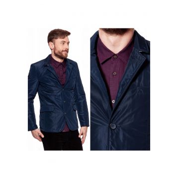 Sacou Barbati - Model BLAZER - Croiala Eleganta Slim Fit - Ideal Pentru Intalniri De Afaceri Si Iesiri Seara - Cu Nasturi - Marimea L - Albastru Sacou Barbati - Model BLAZER - Croiala Eleganta Slim Fit - Ideal Pentru Intalniri De Afaceri Si Iesiri Seara - Cu Nasturi - Marimea L - Albastru