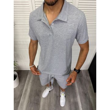 Trening barbati gri pantaloni + tricou 13292 D2-2.3