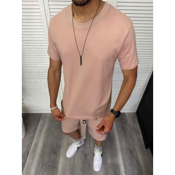 Trening barbati roz pantaloni + tricou 13296 D2-2.1