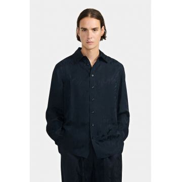 Camasa regular fit cu manseta dubla - Bleumarin -