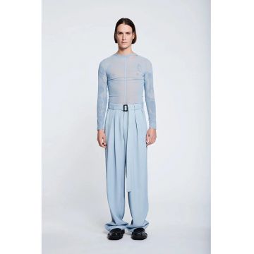 Pantaloni largi supradimensionati cu curea in talie