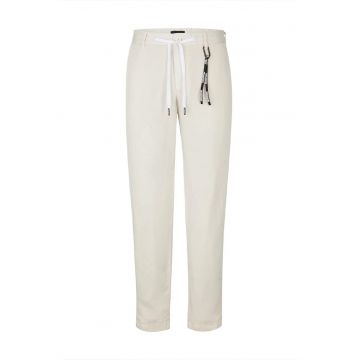 Pantaloni regular fit cu elastic in talie si buzunare laterale
