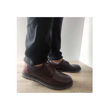 Pantofi Casual Barbati  M8J-4183 Maro Olmo Cu Bordo - Maro -