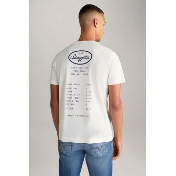 Tricou regular fit cu guler rotund și print pe spate