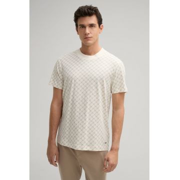 Tricou regular fit cu guler rotund si print 30045549