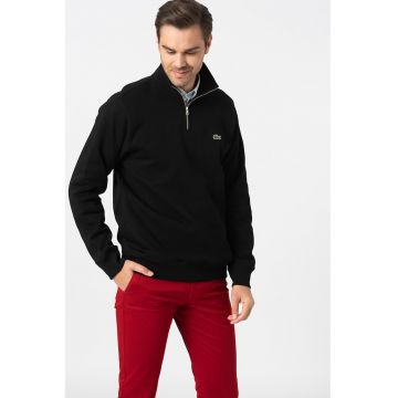 Bluza sport cu fenta cu fermoar - Black
