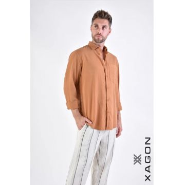 Cămașă cu mânecă lungă și buzunar frontal