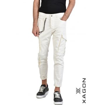 -Pantalon skinny mulați  - fermoar lateral și buzunare