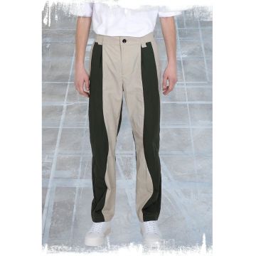 Pantalon tip cargo din fas cu imprimeu jaquard