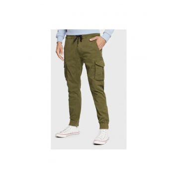 Pantaloni barbati -  301544906 - Bumbac - Verde