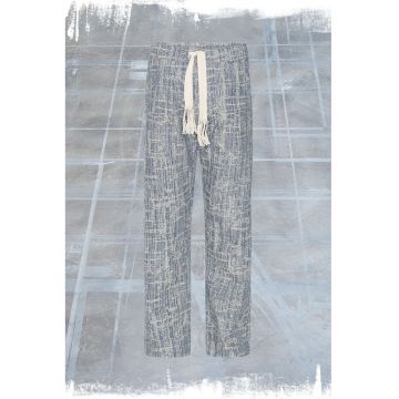 Pantaloni casual cu cusaturi texturate
