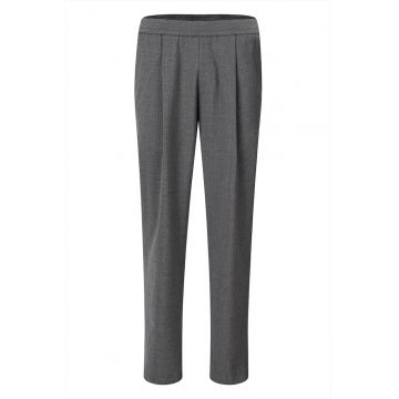 Pantaloni casual fit cu elastic in talie si buzunare laterale