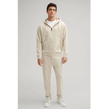 Pantaloni cu elastic in talie si imprimeu logo