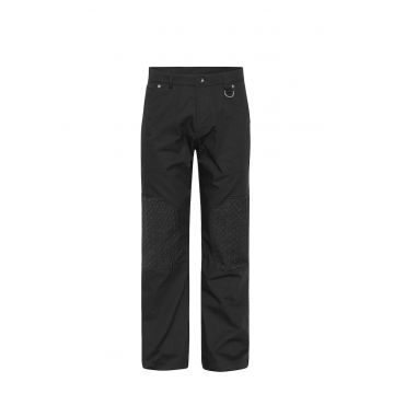 Pantaloni drepti cu detalii la genunchi