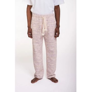 Pantaloni drepti fit - cu buzunare frontale si snur in talie