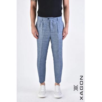 -Pantaloni regular fit cu buzunare laterale XG1