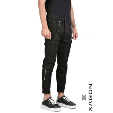 -Pantaloni skinny - mulați cu nasturi laterali