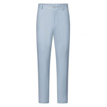 Pantaloni slim-fit cu buzunare laterale si elastic in talie