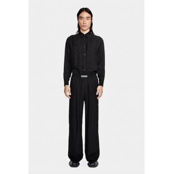 -Pantaloni supradimensionați cu elastic în talie și imprimeu