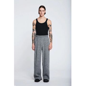 Pantaloni supradimensionati din mohair