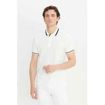 Tricou polo de bumbac - Alb