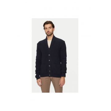 Cardigan barbati -  304798535 - Lana/Poliamida - Albastru