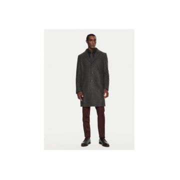 Palton barbati -  304240652 - Poliester/Poliacril/Lana - Negru