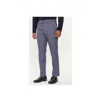 Pantaloni barbati -  303675936 - Bumbac/Lana/Viscoza - Albastru