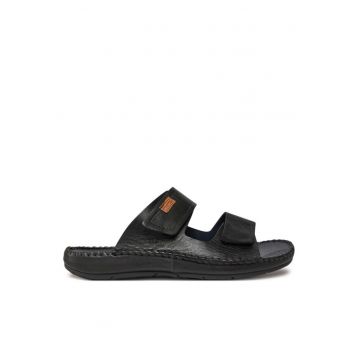 Papuci barbati  303680350 - Piele naturala - Negru