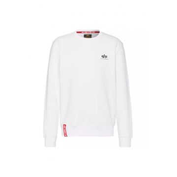 Pulover barbati -  Basic Sweater Small Logo 188307-0 - Bumbac/Poliester - XL - Alb