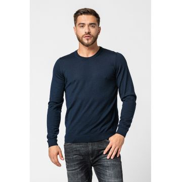 Pulover slim fit din lana virgina Leno