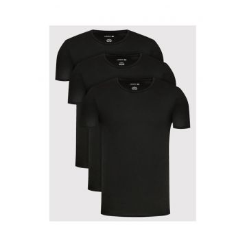Set 3 tricouri barbati -  208450850 - Bumbac - XS INTL - Negru
