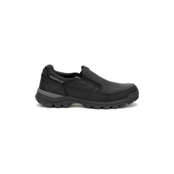 Pantofi pull-on din piele si material textil