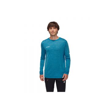 Bluza Barbati Mammut Tree Wool Fl Glacier Blue Melange