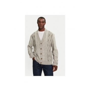 Cardigan barbati -  304527579 - Acril - S INTL - Gri