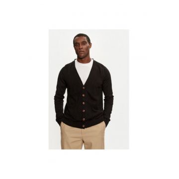 Cardigan MK-162GHAZALI Negru Regular Fit - Acril