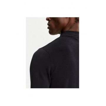 Pulover MK-230TURTLE2 Bleumarin Regular Fit - Bumbac