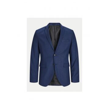 Sacou barbati -  304396489 - Poliester reciclat/Lana - 52 EU - Albastru