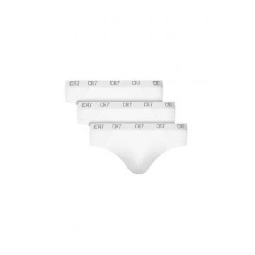 Set 3 slipuri barbati -  201252086 - Bumbac - Alb
