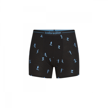 Boxeri Barbati M Merino 150 Anatomica Boxers Ski Day Black Aop