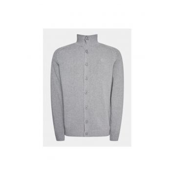 Cardigan barbati -  303548605 - Poliester reciclat/Bumbac/Poliester - Gri