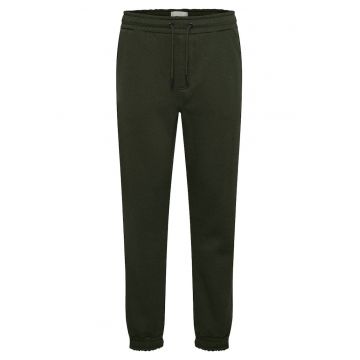 Pantaloni barbati -  Snur in talie si buzunare laterale - Bumbac - Kaki