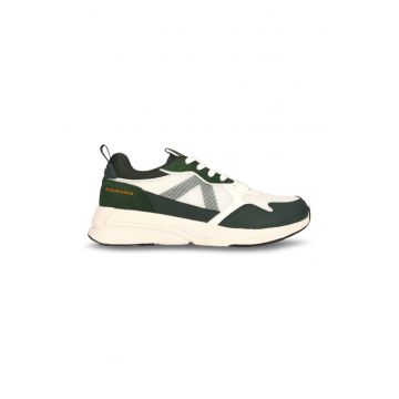 Pantofi barbati -  59166 - Piele ecologica - Ecru - Verde