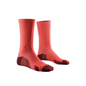 Sosete Trailrun Discover Crew Unisex Fluo Red Namib Red