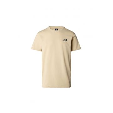 Tricou din amestec de bumbac cu decolteu la baza gatului