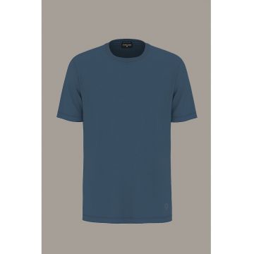 Tricou regular fit cu guler rotund 30041304 - Albastru